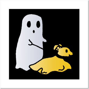 ghost walking dog Posters and Art